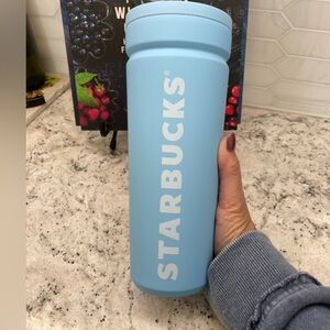 Starbucks Light Blue Soft-Touch Stainless-Steel Vacuum Cold Cup - 24 fl oz NWOT